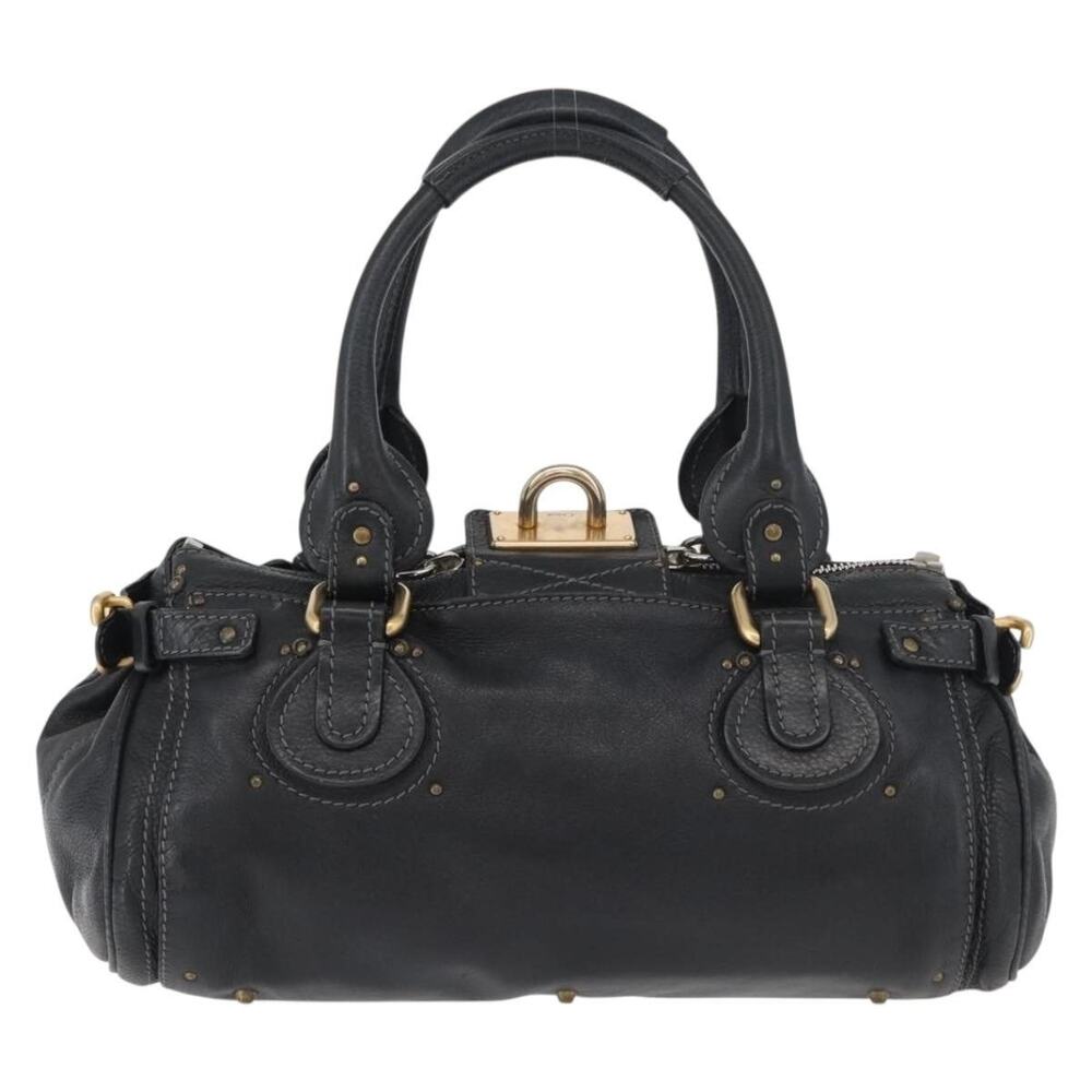 Chloe Leather Paddington Handbag Black